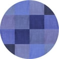 thumbnail image 1 of Ahgly Tapis Rond Lavable en Machine Intérieur Transitionnel Bleu Ciel, 4 Pieds Rond, 1 of 7