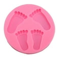 thumbnail image 2 of Plantilla De Fondant Para Pies De Bebé, Silicona Reutilizable Antiadherente Para Moldear Pies De Bebé 3D Para Hornear, 2 of 7