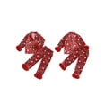 thumbnail image 2 of Cjfdfy Toddler Baby Girl Christmas Silk Stain Pajamas Set Kids Girl PJS Set Sleepwear Spring Fall Winter Clothes Candy Cane Long Sleeve Button Down Shirt with Long Pants Set Loungewear Homewear 1-7Y, 2 of 9