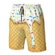 thumbnail image 4 of Balery White Ice Cream Traje de Baño Estilo Hawaiano para Hombre, Shorts de Secado Rápido con Bolsillos-X-Large, 4 of 6