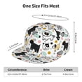 thumbnail image 6 of Daiia Funny Puppy print Flat Bill Hats Flat Brim Trucker Cap Baseball Cap Adjustable Classic Low Profile Hat Unconstructed Plain Cap, 6 of 9
