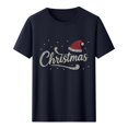 thumbnail image 3 of Frostluinai Christmas Rhinestone Tee Shirts Women Crew Neck Xmas Party Shirt Funny Letter Print Short Sleeve Tshirts S-XXL, 3 of 7