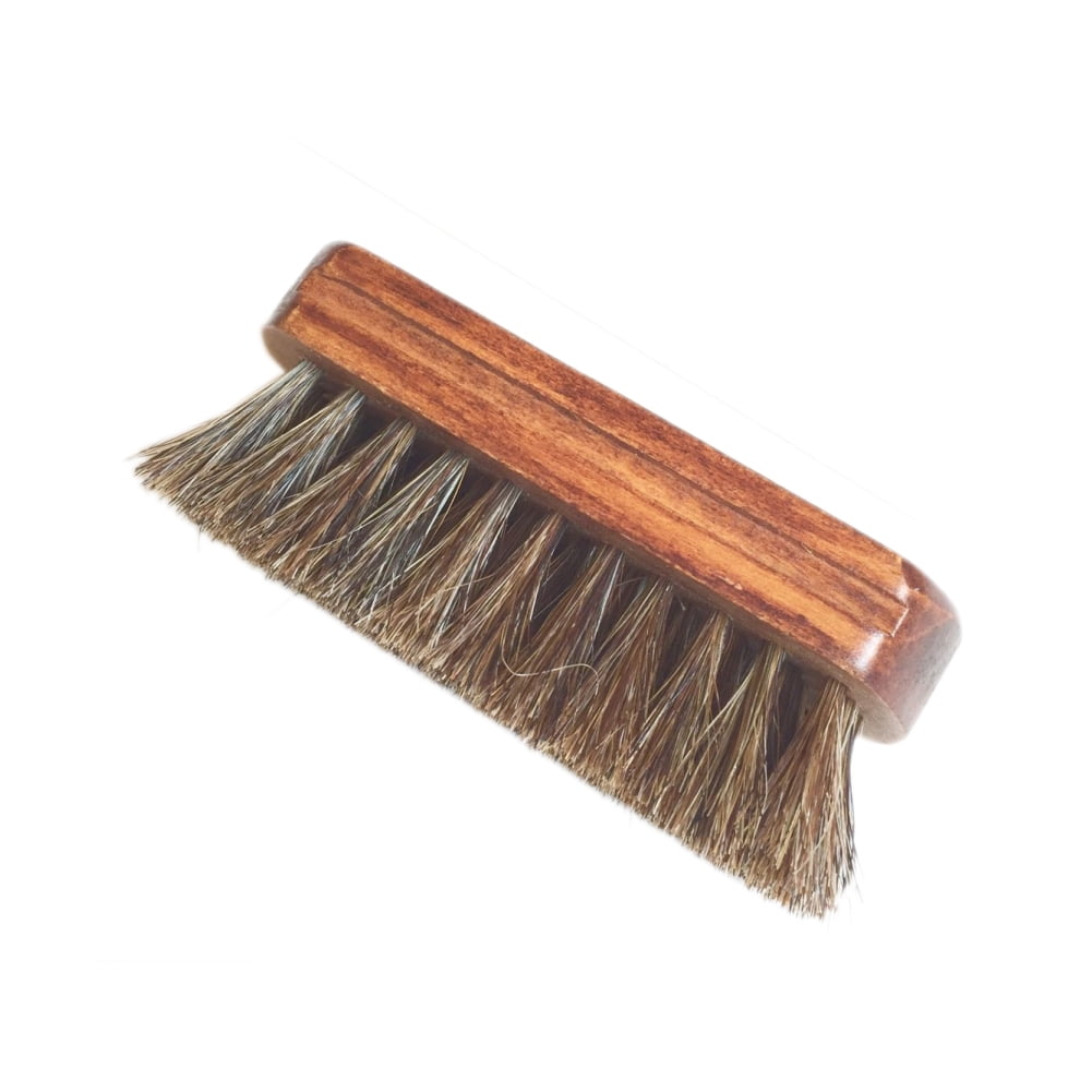Horsehair Car Brush Brown Horse Hair Shoe Shine Brushes Wooden Handle