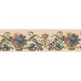 thumbnail image 5 of Dundee Deco's Peel and Stick Wallpaper Border - Floral Yellow Blue Green Flowers on Damask Vines Wall Border Retro Design, 15 ft x 7 in, Self Adhesive, 5 of 6