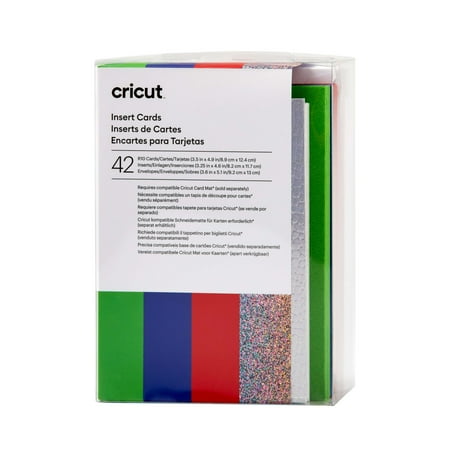 Cricut 42ct Insert Cards Rainbow Scales Sampler: Cardstock for Cricut Machines, Multicolor Craft Cutting Materials