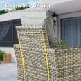 thumbnail image 5 of Ovios 10 Pieces Outdoor Patio Furniture with 54" Gas Fire Pit All-Weather Rattan Wicker Conversation Set Outdoor Sectionals for Garden, 5 of 12