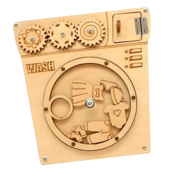 Tablero Ocupado para Niños Accesorios de Bricolaje Material Educación Temprana Material Didáctico Habilidades Básicas Actividades de Aprendizaje Table , lavadora