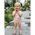 thumbnail image 4 of BemeyourBBs Newborn Baby Girl Silly Goose Outfit Infant Baby Girl Summer Clothes Waffled Bubble Romper Letter Goose Embroidery Short Sleeve Bodysuit Playsuit Jumpsuit, 4 of 9
