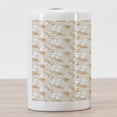 thumbnail image 3 of Floral Ceramic Toothbrush Holder, Pastel Colored Retro Spring Botany Theme with Various Species of Flower Petals Image, Decorative Versatile Countertop for Bathroom, 4.5" X 2.7", Multicolor, 3 of 4