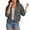 Dark Gray, variant on Wyobmus Women's Lightweight Button Down Jackets Casual Loose Hunting Jacket Elastic Waisted Work Jacket Oversized Utility Outwear Coat with Pockets Black