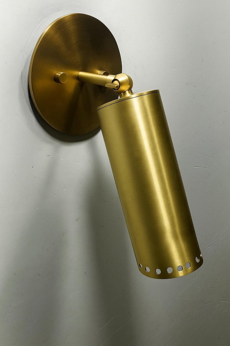 Mid Century Antique Brass Ceiling Spot Light | Directional Lighting | Spotlight | Modern Light