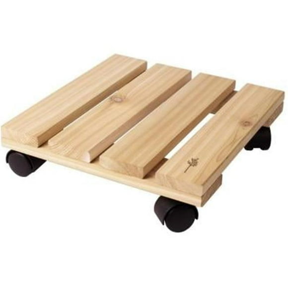 Plastec Cedar Wood Plant Caddy