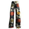 thumbnail image 4 of yunLCZ Womens Dress Pants 2025 New Summer Flower Wide Leg Pants Lightweight And Loose Casual Colorful Pants Imitation Jeans Office Slacks, 4 of 4