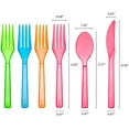 thumbnail image 5 of All Occasion Assorted Disposable Neon Plastic Cutlery, 7 In, 48 Pieces, 0.29 oz, 5 of 5