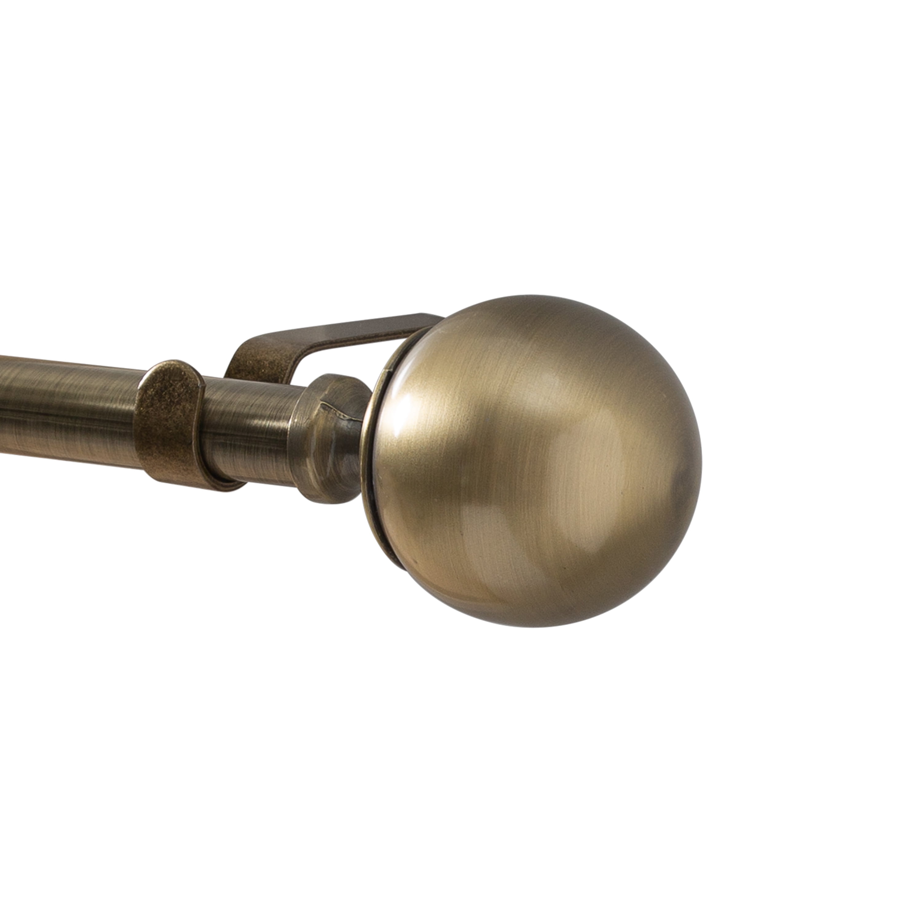 Home Details Solid Knob Curtain Rod 86120" in Antique