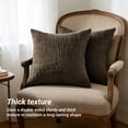 thumbnail image 3 of COOKCOK Chenille Throw Pillow Covers Set of 2, 18x18 Inch Thick Textured Farmhouse Couch Pillow Covers - Modern Neutral Decorative Pillow Cases for Sofa, Bed, Living Room, Chocolate, 3 of 8