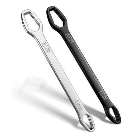 

2 Pack Universal Plum Blossom Wrench Double-headed Self-tightening Adjustable Glasses Wrench 8-22mm Special-shaped Multi-purpose Wrench at Both Ends