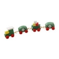 thumbnail image 3 of Mini tren navideño, juguete de tren de madera para casa de muñecas a escala 1:12, locomotora en miniatura verde, 3 of 7