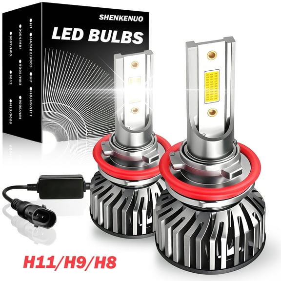H8 H9 H11 LED Bulbs, Headlights, Fog Lights or DRL, 6000K Xenon White Extremely Super Bright Replacement for Cars, Trucks, Motorcycles
