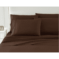 thumbnail image 5 of 6 Piece Microfiber Deep Pocket Bedroom Sheet Set, Sweet Home Collection, Brown, Full, 5 of 5