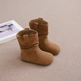 thumbnail image 2 of KPOPLK Boy's Girl's Boots Fashion Kids Solid Color Ankle Boots (Toddler/Little Kid)(11,O17-Coffee), 2 of 2