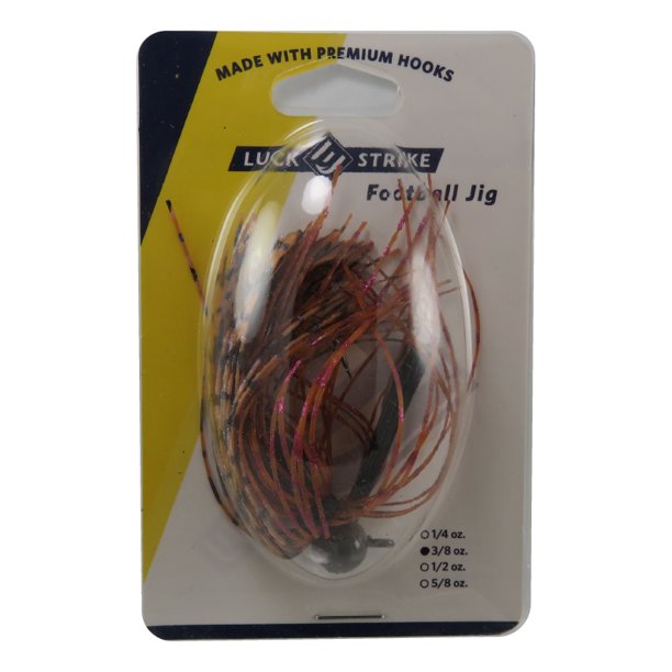 LuckEStrike, Football Jig, Peanut Butter & Jelly, 3/8 oz., Bass
