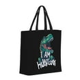 thumbnail image 2 of Naloa Hungry Tyrannosaurus Tote Bag for Women, Foldable Tote Bag With Zipper, Large Shoulder Bag, Top Handle Handbag for Travel, Work, Shopping, 2 of 9