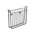 thumbnail image 5 of mDesign Metal Wall Mount Decorative Magazine Rack Organizer Bin Basket - Black, 5 of 5