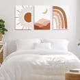 thumbnail image 5 of Boho Nursery Print Set of 3,Sun Rainbow Moon Baby Room Posters,Kids Room Wall Art Decor,Natural Prints,Mid Century Mountain wall Prints Boho Wall Art Bedroom Terracotta Artwork Pictures 12"X16", 5 of 6
