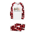 thumbnail image 3 of Odeerbi Christmas Pajamas for Family Holiday Long Sleeve Family Christmas Pajamas Matching Sets Mom Christmas Plaid Printed Blouse Tops + Pants Sleepwear Family Matching PJs Set Red, 3 of 5