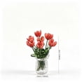 thumbnail image 3 of Glass Flower, Handmade Blown Glass Small Floral Bouquet, Simulation Arrangement Ornament, Fresh Decor for Home, Desk, Office, Gift & Tabletop Use, 3 of 7