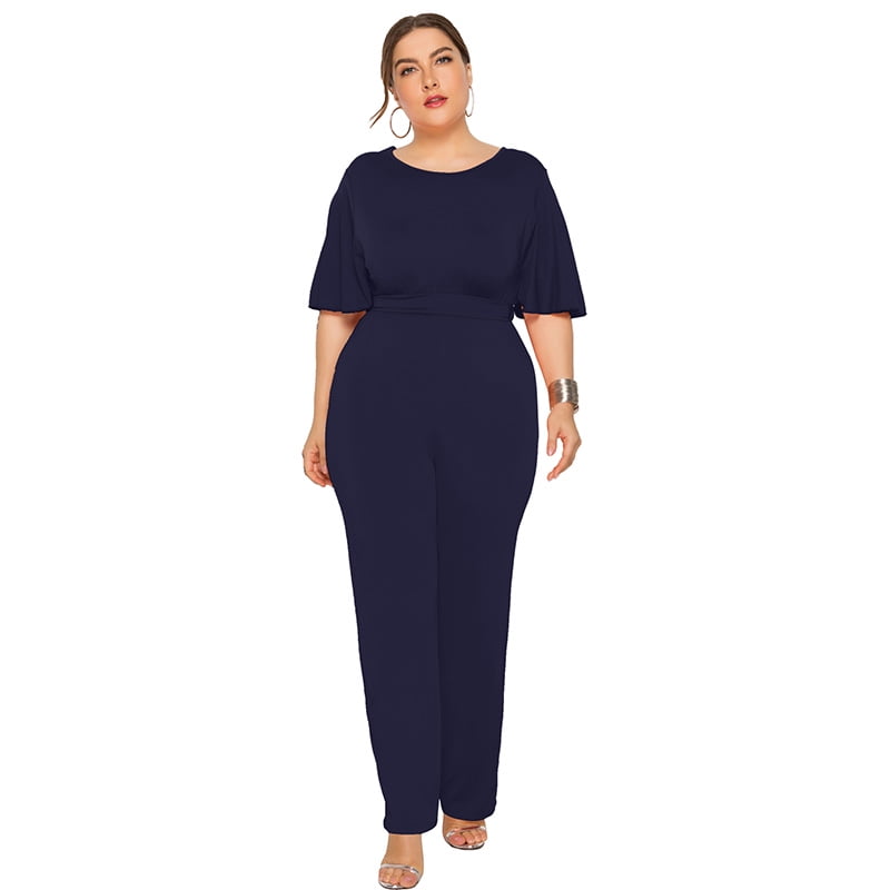 plus size jumpsuits with sleeves