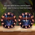 thumbnail image 2 of Neon Dragonfly Wall Clock with Futuristic City Design 10-Inch Silent Wooden Wall Clock, Battery Operated (AA Batteries Not Included), Artistic Home Decor, 2 of 7