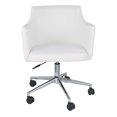 thumbnail image 3 of Ashley Baraga Chaise de Bureau Pivotante Réglable en Faux Cuir Blanc, 3 of 9