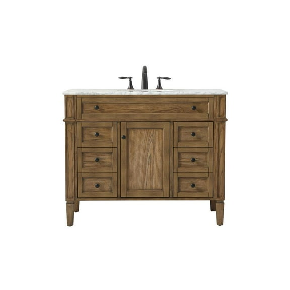 Elegant Lighting Vf12542 Park Avenue 42" Free Standing Single Basin Vanity Set - Wood