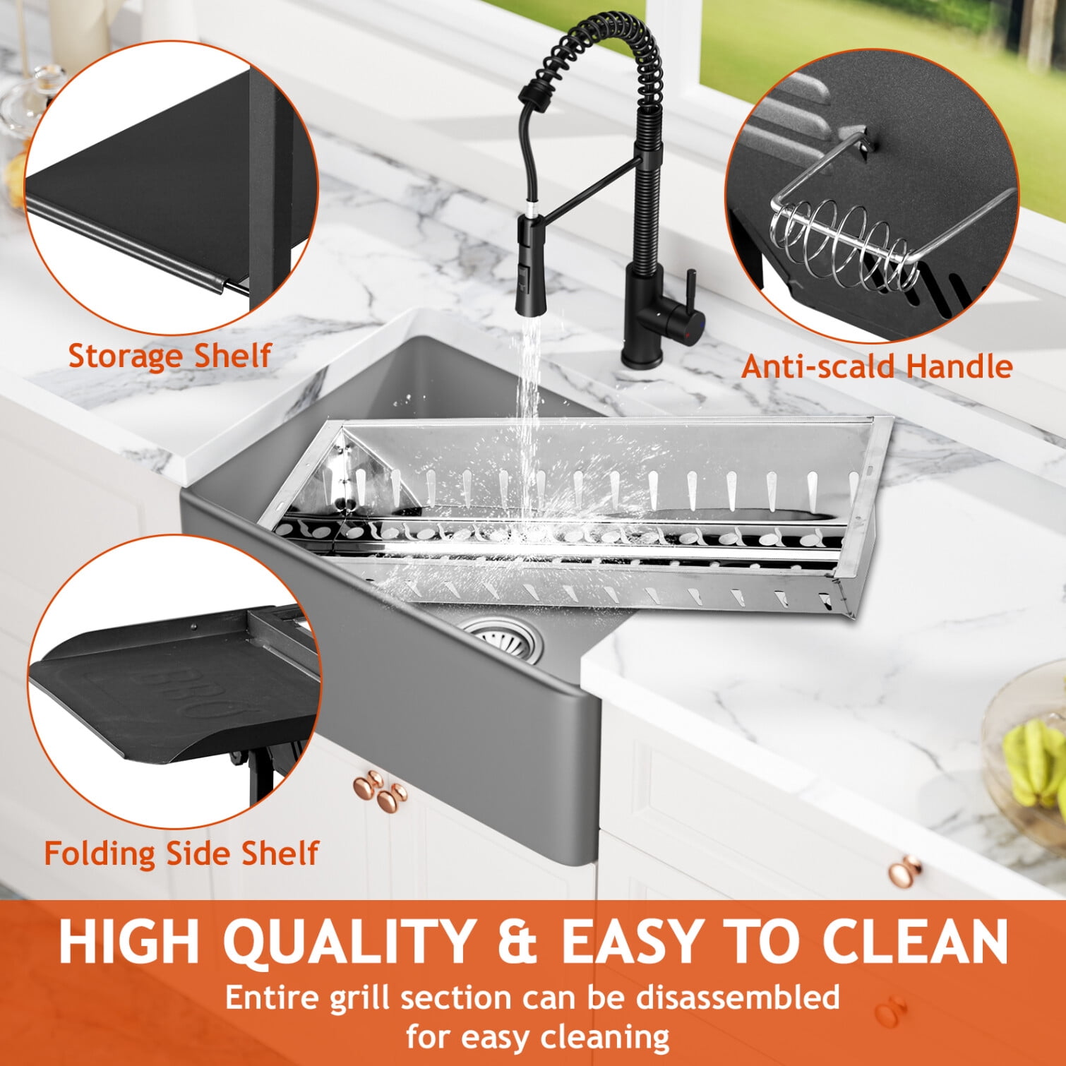 Charcoal Grills, Portable BBQ Griddle, Foldable Kabob Barbecue with Storage Shelf and Carry Bag for Outdoor Hibachi BBQ Lamb Skewer Camping Barbecue Grill in Garden Backyard Party Picnic Travel