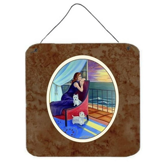 Lady with Her Westie Wall or Door Hanging Prints