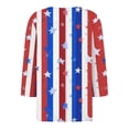 thumbnail image 5 of KDDYLITQ 250th Anniversary Usa Shirt Womens 250th Anniversary Printed Short Sleeve T-Shirts Flag Button V Neck Lightweight Tops Lounge Workout Clothes Blue 2XL, 5 of 5
