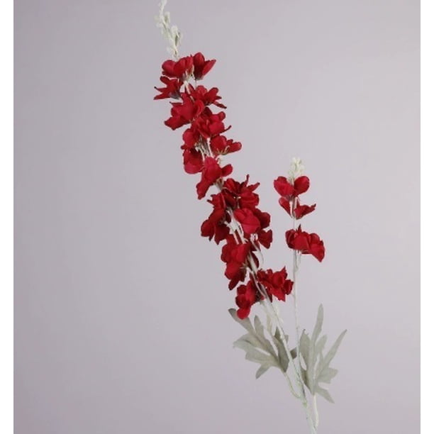 6 flores artificiales de espuela de caballero, jacinto de espuela de caballero bifurcado y flocado, decoración for el hogar, accesorios for fotografía de bodas, flores artificiales