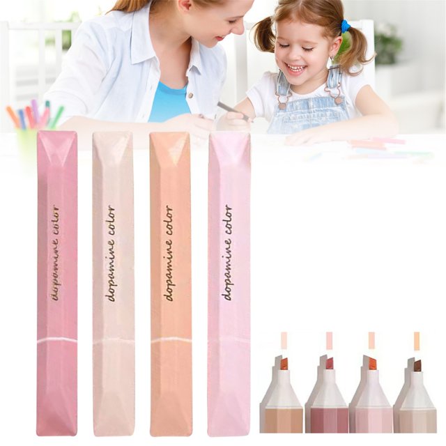 2026 Colored Highlighter Set, 4-Pack Theme Markers with Chisel Tips, Vibrant Ink for Text Marking & Study, Non-Toxic Water-Based Formula for School - Pink