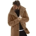 thumbnail image 2 of Black and Friday Deals 50% Off Clear!GaThRRgYP Mens Coat Long Sleeves Outwear for Winter&Fall,Men's Winter Sheepskin Jacket Warm Wool Lined Mountain Faux Lamb Jackets Coat Clearance, 2 of 8