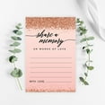 thumbnail image 2 of Koyal Wholesale Share a Memory Cards, Pink with Rose Gold Glitter Cards for Wedding, Memories, 4" x 6", 52-Pk, 2 of 5