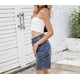 thumbnail image 5 of Mujeres hasta la rodilla Jorts holgados con bolsillos Cargo Shorts de talle alto Jean Shorts Y2k Streetwear Moda, 5 of 6