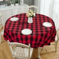 thumbnail image 1 of Waffle Weave Plaid Tablecloth, Yarn Dyed Fabric Table Cloth Buffalo Check Table Cover, 1 of 8