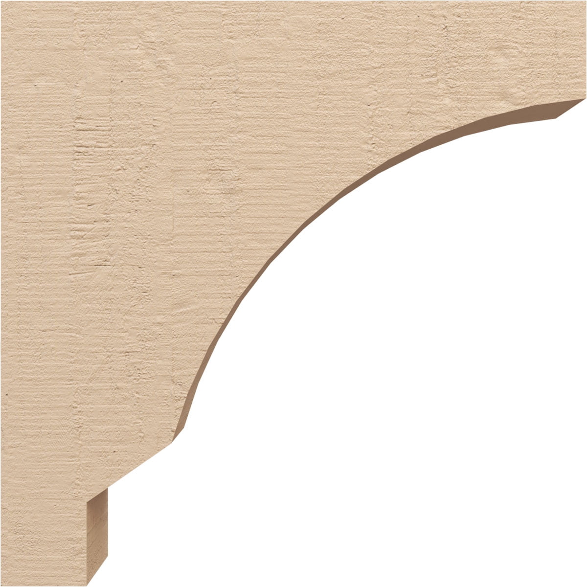 4"W x 16"D x 16"H Thin Moab Rough Cedar Woodgrain TimberThane Corbel, Primed Tan
