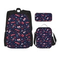 thumbnail image 1 of Fotbe Winter Skiing Snowflakes Set Escolar 3 en 1 para Niños - Mochila Duradera con Lonchera Aislante y Estuche para Lápices - Mochila Escolar para Niños y Niñas, 1 of 7