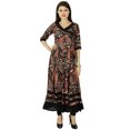 thumbnail image 1 of Phagun Ethnic Kurti Rayon Floral Top Designer Bollywood Kurta Women Tunic Dress, 1 of 1