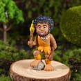 thumbnail image 3 of Yoone Realistic Wild Man Statue Decorative Handmade DIY Creative Vivid Expression Savage Ornament Home Decor, 3 of 6