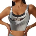 thumbnail image 1 of Balery Smiling Polar Bear Sujetadores deportivos con espalda cruzada para mujer, acolchados, sin costuras, de alto impacto, ideales para yoga, gimnasio, entrenamiento y fitness.-X-Large, 1 of 8