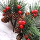 thumbnail image 4 of Selecciones de pino artificiales Mini decoraciones navideñas de frutos rojos 12 piezas-verde, 4 of 4